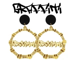 Bamboo Hoops | Earrings^Haus Of Dizzy 'ACAB' Bamboo Hoops