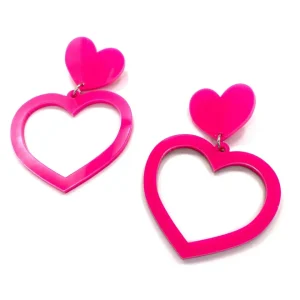 Earrings | Barbie Hearts^Haus Of Dizzy Barbie Heart Earrings