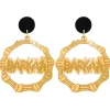 Earrings | Bamboo Hoops^Haus Of Dizzy 'BARKAA' BAMBOO HOOPS
