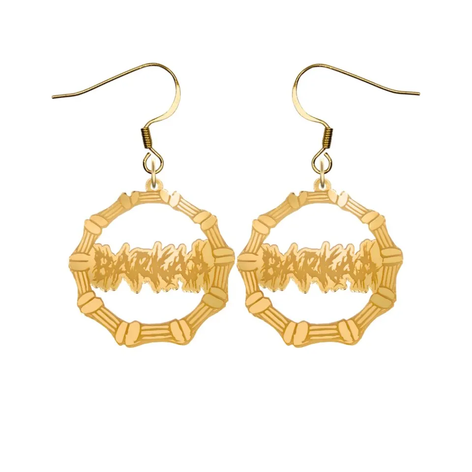 haus_of_dizzy_barkaa_bamb_6.webp Earrings | Bamboo Hoops^Haus Of Dizzy 'BARKAA' BAMBOO HOOPS