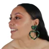 Earrings^Haus Of Dizzy Blak Collection - 'Meeting Place' Heart Hoop Earrings