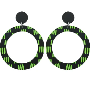 Earrings^Haus Of Dizzy Blak Collection – 'Markings' Hoop Earrings