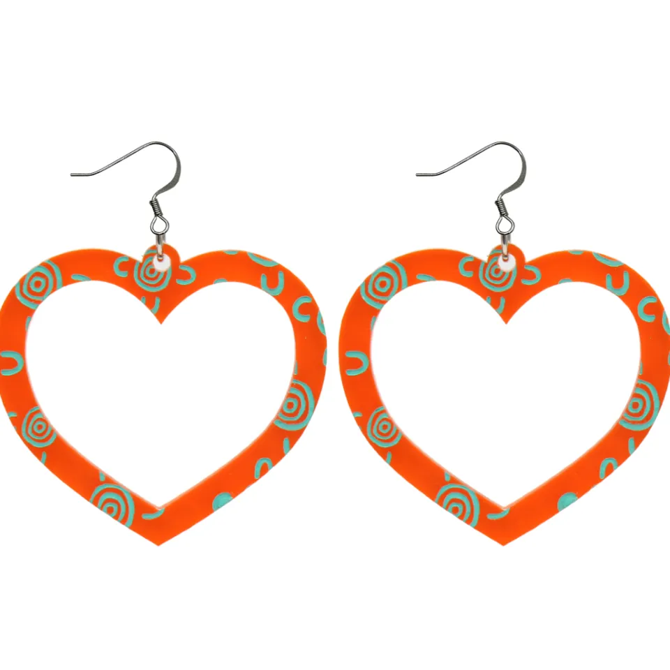 haus_of_dizzy_blak_collec_10-1.webp Earrings^Haus Of Dizzy Blak Collection - Sea Glass 'Meeting Place' Heart Hoop Earrings