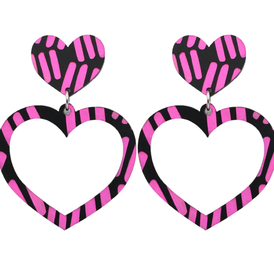 haus_of_dizzy_blak_collec_10-2.webp Earrings^Haus Of Dizzy Blak Collection – 'Markings' Heart Hoop Earrings