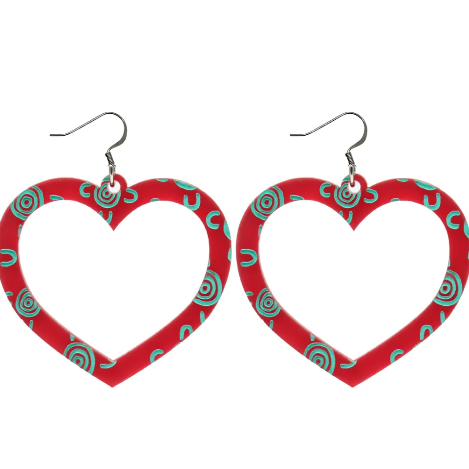 haus_of_dizzy_blak_collec_12-1.webp Earrings^Haus Of Dizzy Blak Collection - Sea Glass 'Meeting Place' Heart Hoop Earrings