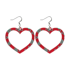 Earrings^Haus Of Dizzy Blak Collection - Sea Glass 'Meeting Place' Heart Hoop Earrings