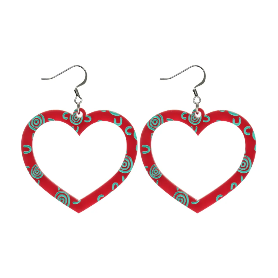 haus_of_dizzy_blak_collec_13-1.webp Earrings^Haus Of Dizzy Blak Collection - Sea Glass 'Meeting Place' Heart Hoop Earrings