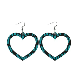 Earrings^Haus Of Dizzy Blak Collection – 'Markings' Heart Hoop Earrings