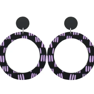 Earrings^Haus Of Dizzy Blak Collection – 'Markings' Hoop Earrings