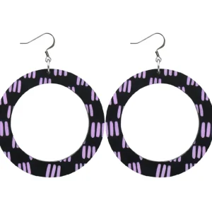 Earrings^Haus Of Dizzy Blak Collection – 'Markings' Hoop Earrings