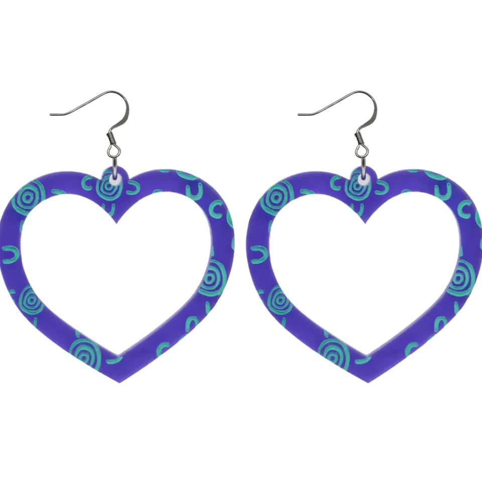 haus_of_dizzy_blak_collec_15-1.webp Earrings^Haus Of Dizzy Blak Collection - Sea Glass 'Meeting Place' Heart Hoop Earrings