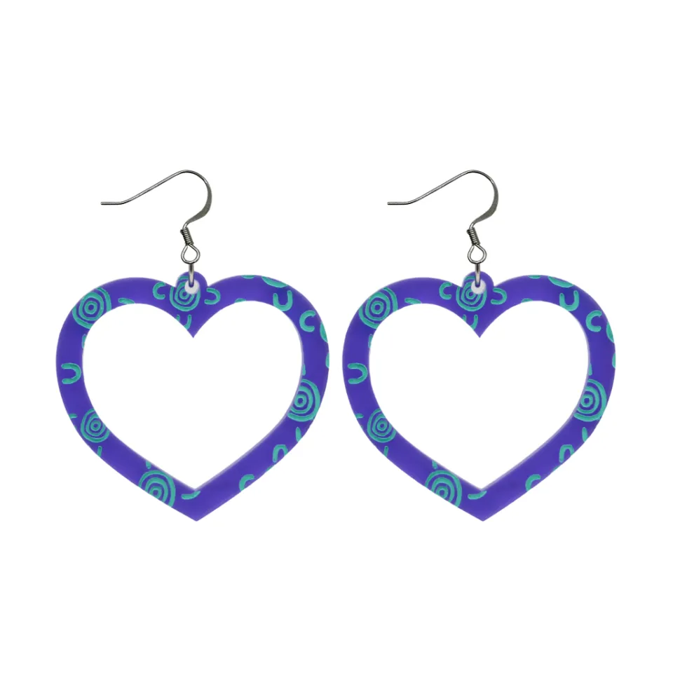 haus_of_dizzy_blak_collec_16-1.webp Earrings^Haus Of Dizzy Blak Collection - Sea Glass 'Meeting Place' Heart Hoop Earrings
