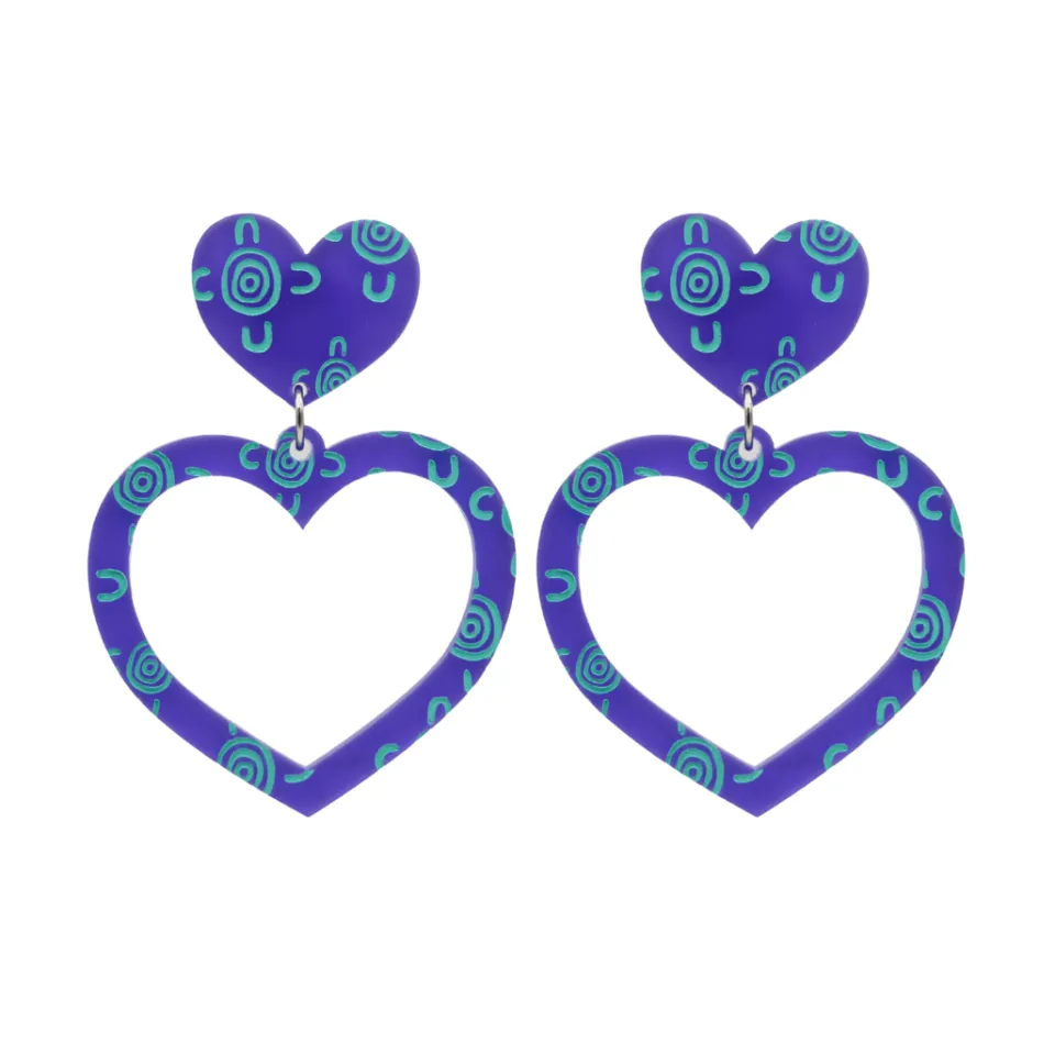 haus_of_dizzy_blak_collec_17-1.webp Earrings^Haus Of Dizzy Blak Collection - Sea Glass 'Meeting Place' Heart Hoop Earrings