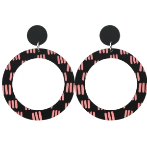 Earrings^Haus Of Dizzy Blak Collection – 'Markings' Hoop Earrings