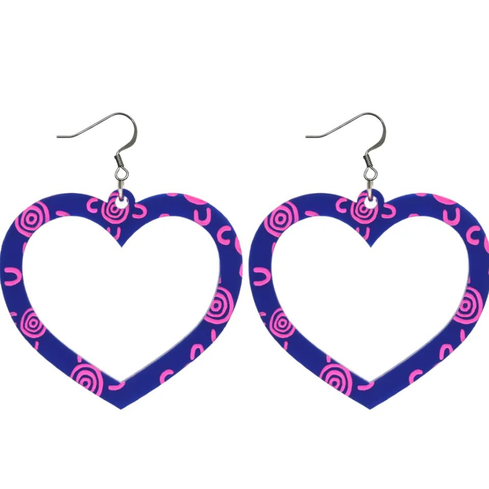haus_of_dizzy_blak_collec_21-1.webp Earrings^Haus Of Dizzy Blak Collection - Sea Glass 'Meeting Place' Heart Hoop Earrings