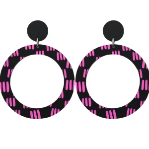 Earrings^Haus Of Dizzy Blak Collection – 'Markings' Hoop Earrings