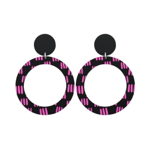 Earrings^Haus Of Dizzy Blak Collection – 'Markings' Hoop Earrings