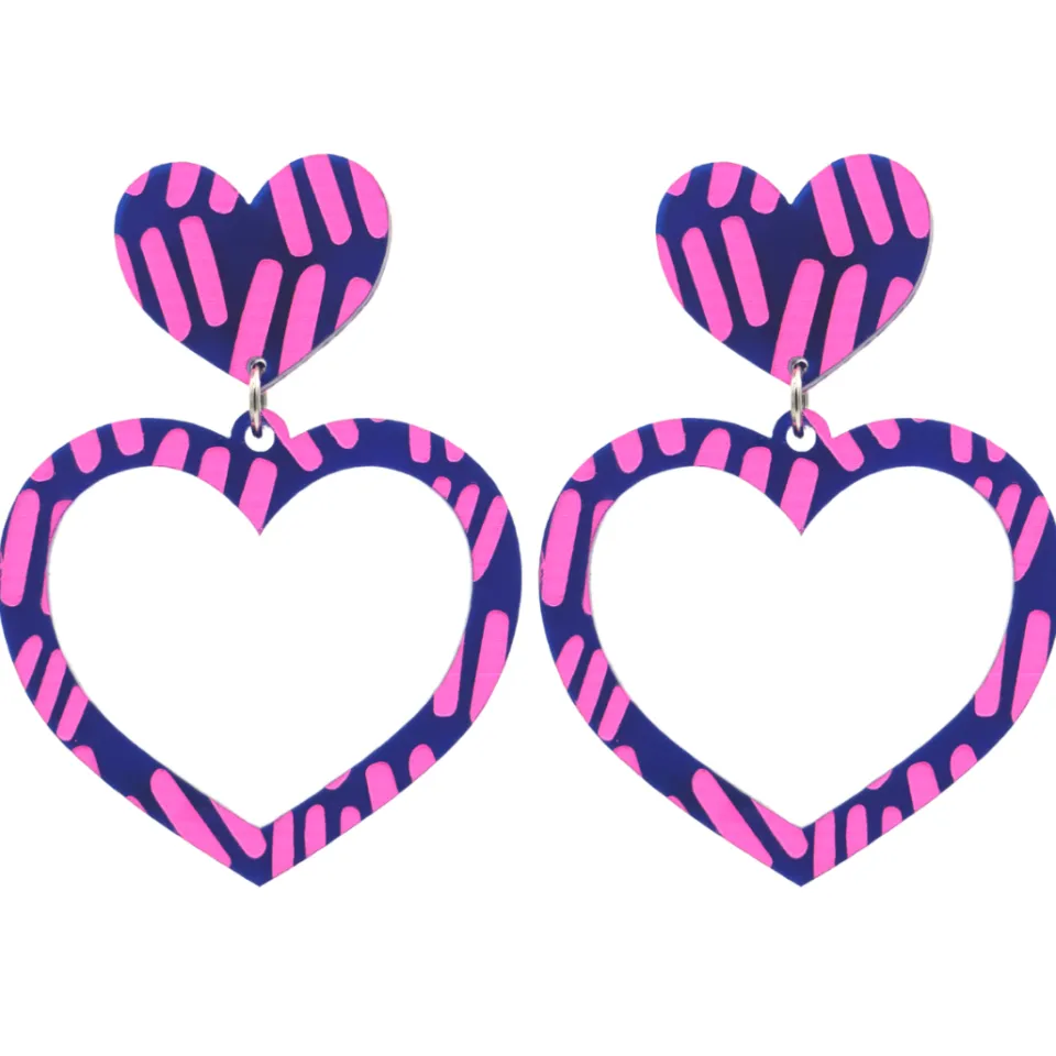 haus_of_dizzy_blak_collec_29-1.webp Earrings^Haus Of Dizzy Blak Collection - Sea Glass 'Meeting Place' Heart Hoop Earrings