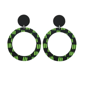 Earrings^Haus Of Dizzy Blak Collection – 'Markings' Hoop Earrings