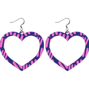 Earrings^Haus Of Dizzy Blak Collection - Sea Glass 'Meeting Place' Heart Hoop Earrings