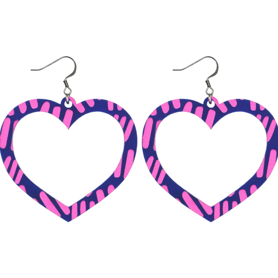 haus_of_dizzy_blak_collec_30.webp Earrings^Haus Of Dizzy Blak Collection - Sea Glass 'Meeting Place' Heart Hoop Earrings