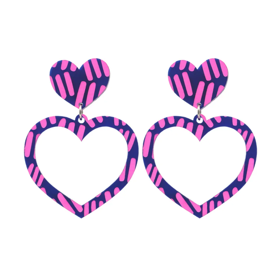 haus_of_dizzy_blak_collec_31.webp Earrings^Haus Of Dizzy Blak Collection - Sea Glass 'Meeting Place' Heart Hoop Earrings