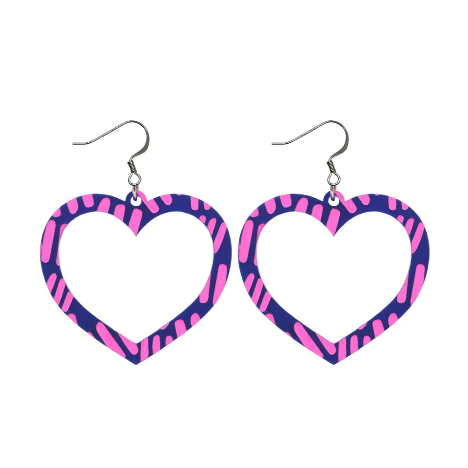haus_of_dizzy_blak_collec_32.webp Earrings^Haus Of Dizzy Blak Collection - Sea Glass 'Meeting Place' Heart Hoop Earrings