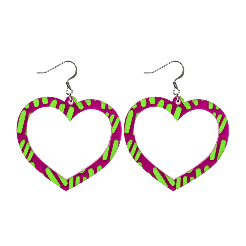 haus_of_dizzy_blak_collec_39.webp Earrings^Haus Of Dizzy Blak Collection - Sea Glass 'Meeting Place' Heart Hoop Earrings