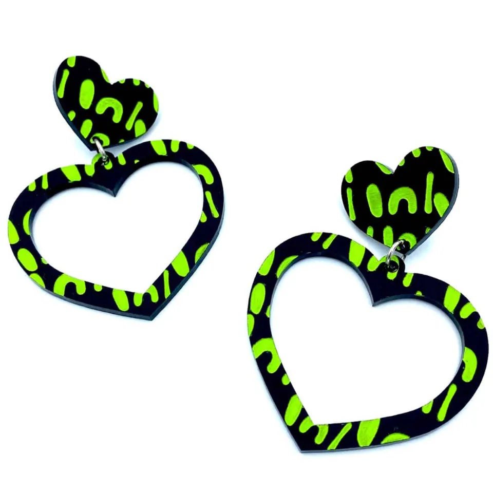 haus_of_dizzy_blak_collec_4-3.webp Earrings^Haus Of Dizzy Blak Collection - 'Woman' Heart Hoop Earrings