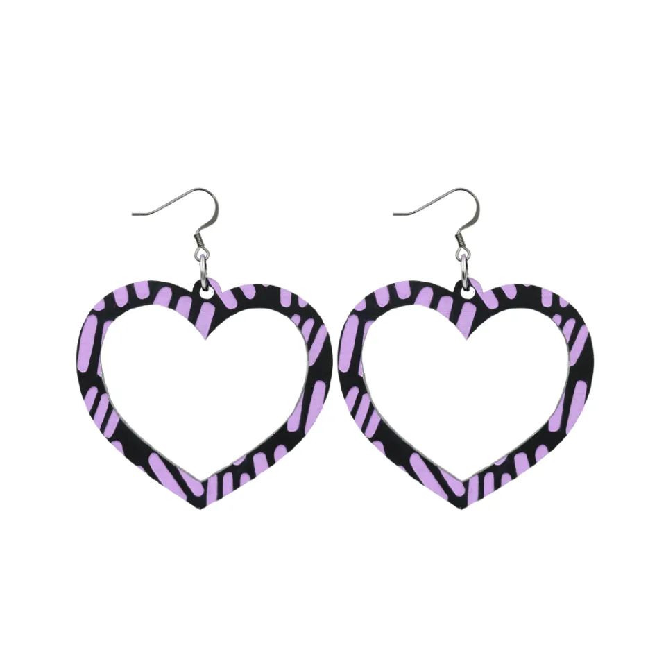 haus_of_dizzy_blak_collec_4-4.webp Earrings^Haus Of Dizzy Blak Collection – 'Markings' Heart Hoop Earrings