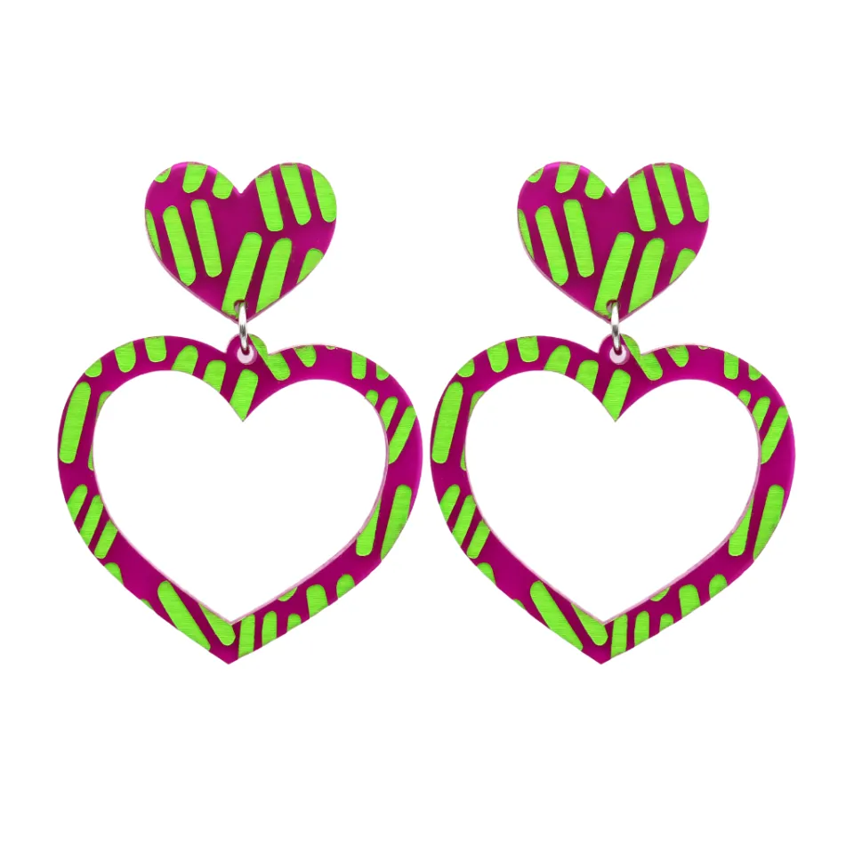 haus_of_dizzy_blak_collec_40.webp Earrings^Haus Of Dizzy Blak Collection - Sea Glass 'Meeting Place' Heart Hoop Earrings