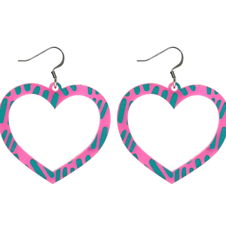 haus_of_dizzy_blak_collec_41.webp Earrings^Haus Of Dizzy Blak Collection - Sea Glass 'Meeting Place' Heart Hoop Earrings