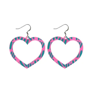 Earrings^Haus Of Dizzy Blak Collection - Sea Glass 'Meeting Place' Heart Hoop Earrings