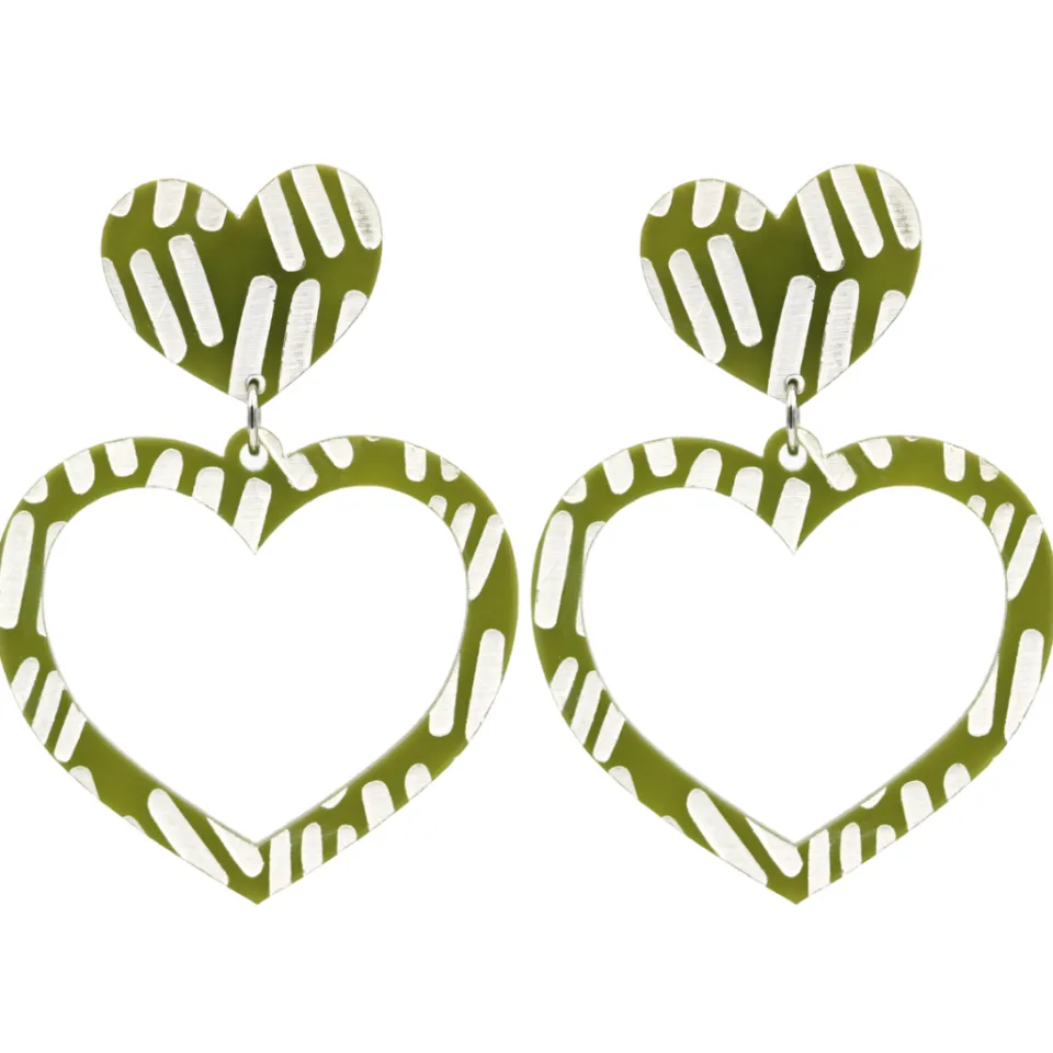 haus_of_dizzy_blak_collec_45.webp Earrings^Haus Of Dizzy Blak Collection - Sea Glass 'Meeting Place' Heart Hoop Earrings