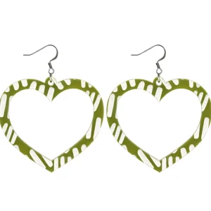 Earrings^Haus Of Dizzy Blak Collection - Sea Glass 'Meeting Place' Heart Hoop Earrings