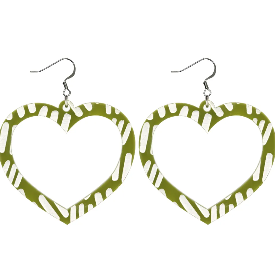 haus_of_dizzy_blak_collec_46.webp Earrings^Haus Of Dizzy Blak Collection - Sea Glass 'Meeting Place' Heart Hoop Earrings