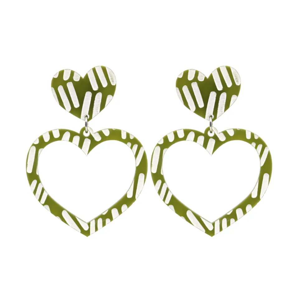 haus_of_dizzy_blak_collec_48.webp Earrings^Haus Of Dizzy Blak Collection - Sea Glass 'Meeting Place' Heart Hoop Earrings