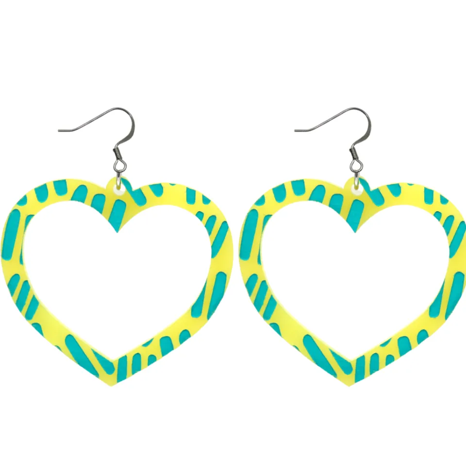 haus_of_dizzy_blak_collec_49.webp Earrings^Haus Of Dizzy Blak Collection - Sea Glass 'Meeting Place' Heart Hoop Earrings