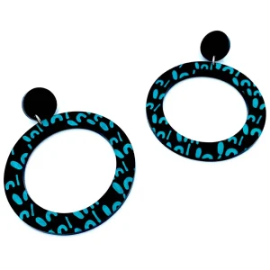 Earrings^Haus Of Dizzy Blak Collection - 'Woman' Hoop Earrings