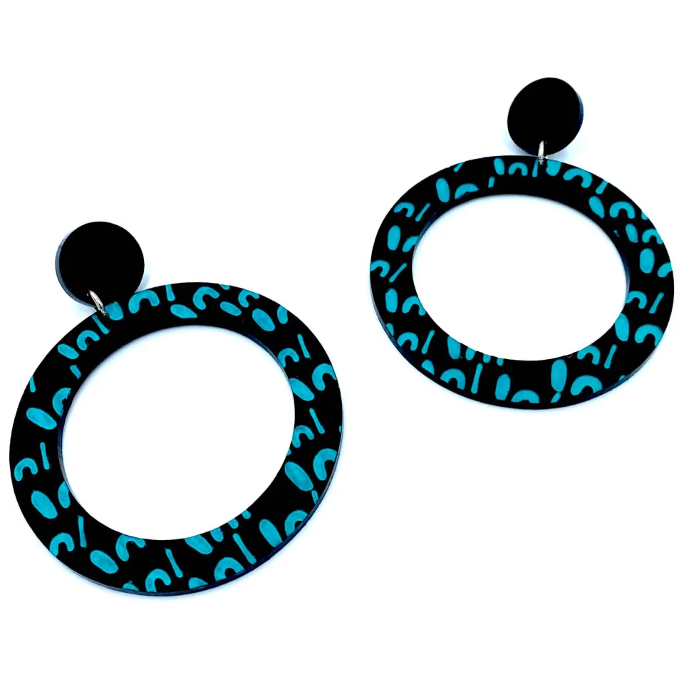 haus_of_dizzy_blak_collec_5-5.webp Earrings^Haus Of Dizzy Blak Collection - 'Woman' Hoop Earrings