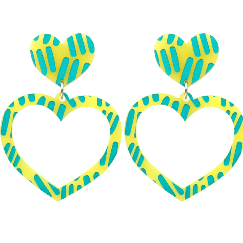 haus_of_dizzy_blak_collec_50.webp Earrings^Haus Of Dizzy Blak Collection - Sea Glass 'Meeting Place' Heart Hoop Earrings