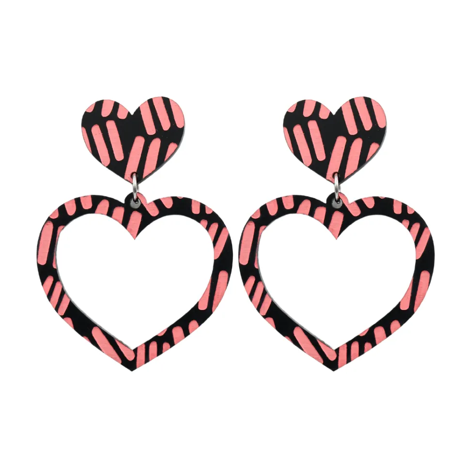 haus_of_dizzy_blak_collec_7-2.webp Earrings^Haus Of Dizzy Blak Collection – 'Markings' Heart Hoop Earrings