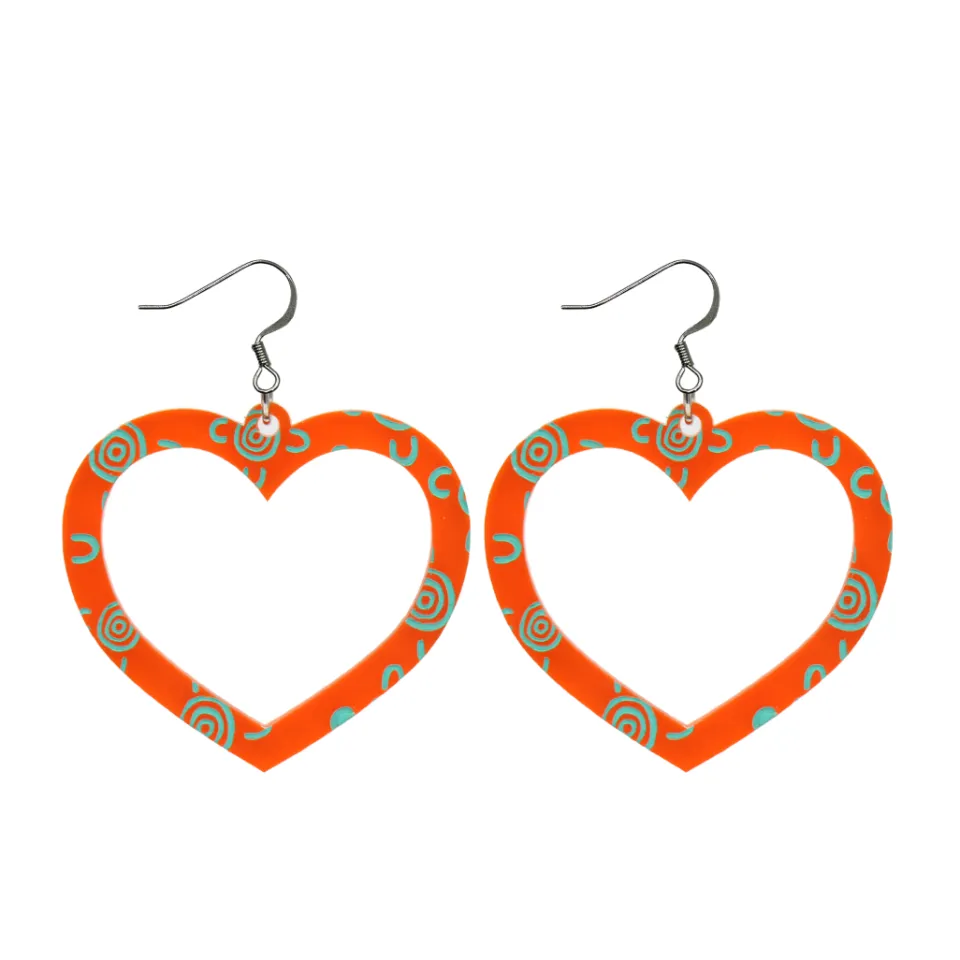 haus_of_dizzy_blak_collec_8-1.webp Earrings^Haus Of Dizzy Blak Collection - Sea Glass 'Meeting Place' Heart Hoop Earrings