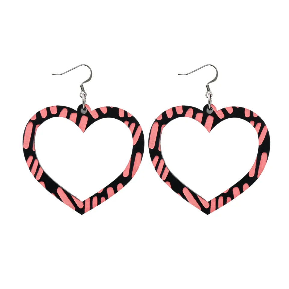 haus_of_dizzy_blak_collec_8-2.webp Earrings^Haus Of Dizzy Blak Collection – 'Markings' Heart Hoop Earrings