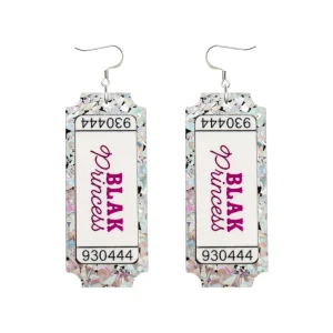 Earrings^Haus Of Dizzy 'Blak Princess' Ticket Earrings