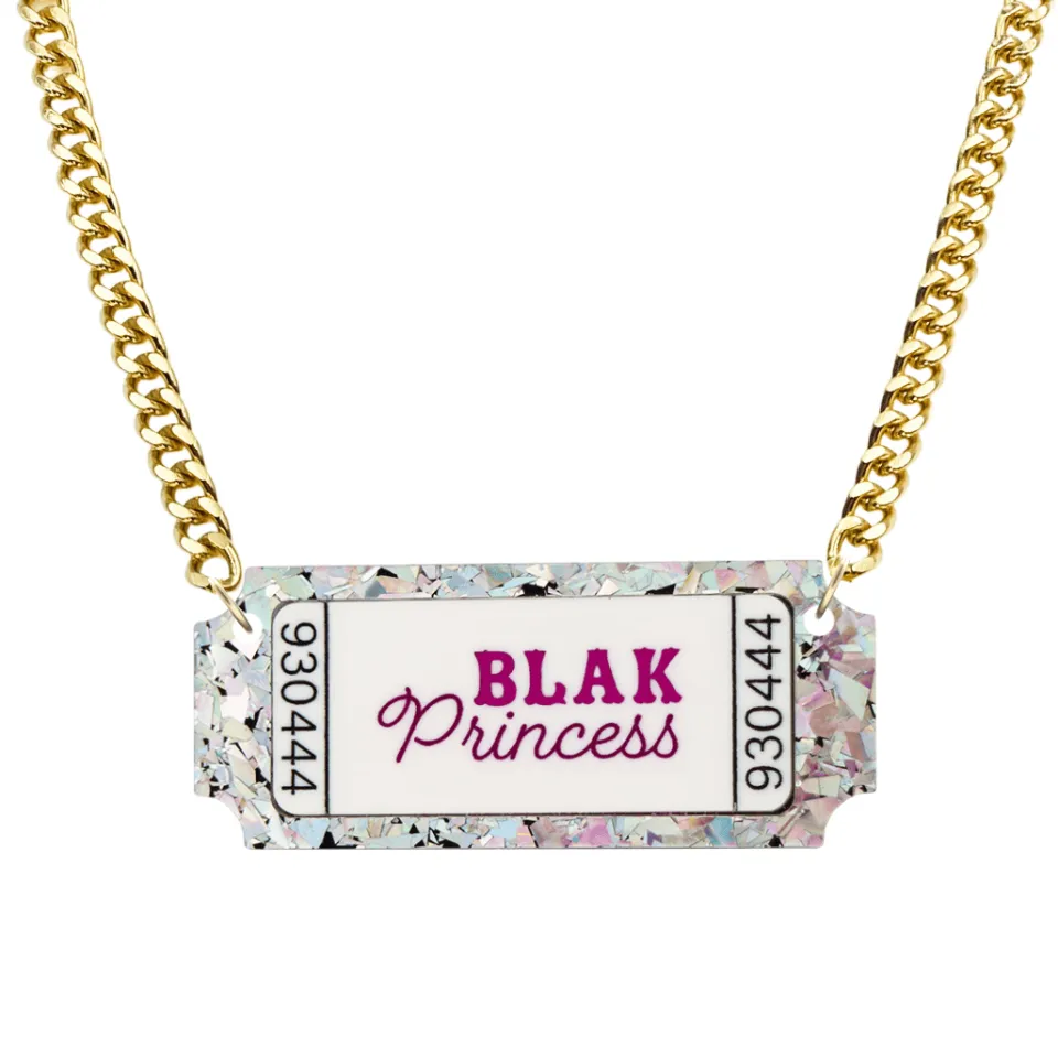 haus_of_dizzy_blak_prince_2.webp Necklaces^Haus Of Dizzy 'Blak Princess' Ticket Necklace