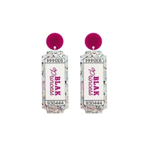 Earrings^Haus Of Dizzy 'Blak Princess' Ticket Earrings