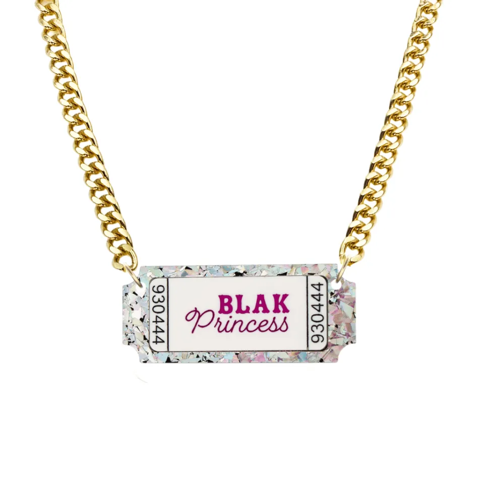 haus_of_dizzy_blak_prince_4.webp Necklaces^Haus Of Dizzy 'Blak Princess' Ticket Necklace
