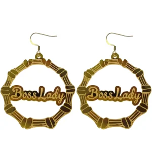Bamboo Hoops | Earrings^Haus Of Dizzy 'Boss Lady' Bamboo Hoops