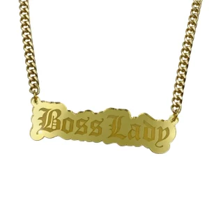 Necklaces^Haus Of Dizzy 'Boss Lady' Plate Necklace